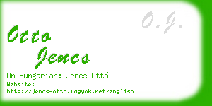 otto jencs business card