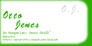 otto jencs business card